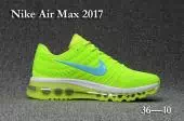 air max 2017 femmes sneakers fluorescent vert